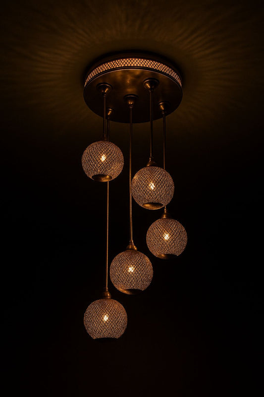 Golden Cluster Pendant