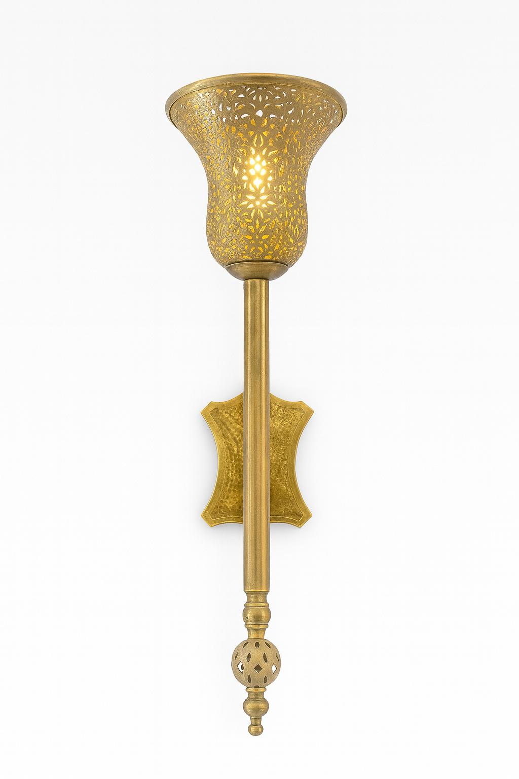 Sultan Torch — Handcrafted Brass Sconce