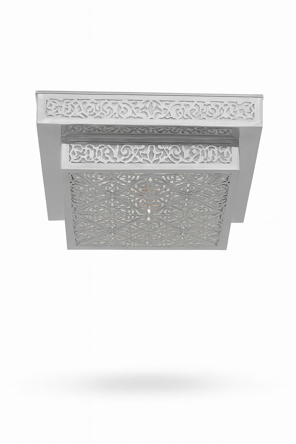 Silver Square Ceiling Light