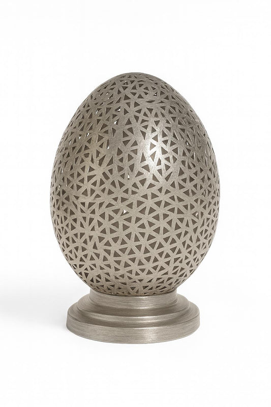 Silver Geometric Sphere