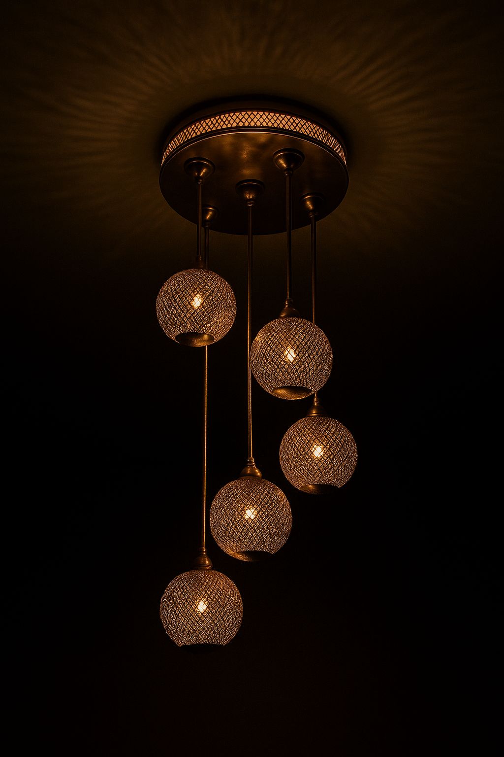 Golden Cluster Pendant