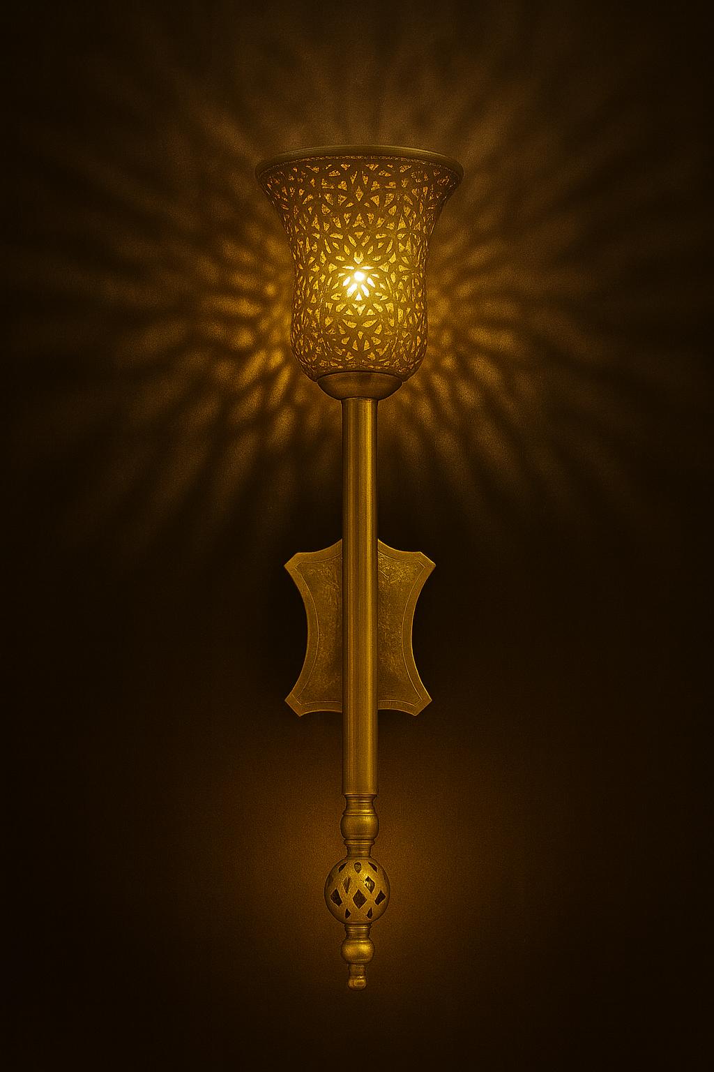 Sultan Torch — Handcrafted Brass Sconce