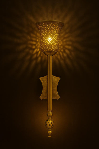 Sultan Torch — Handcrafted Brass Sconce