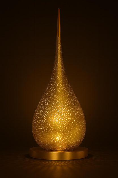 Golden Tear — Brass Table Lamp